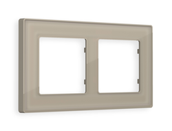 Рамка 2-ая Серо-бежевый стекло органическое, коллекция ARCTIC - Ambrella Volt - ALFA