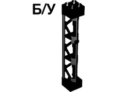 ! Б/У - Support 2 x 2 x 10 Girder Triangular Vertical - Type 4 - 3 Posts, 3 Sections, Black (95347 / 4667463 / 6470981) - Б/У