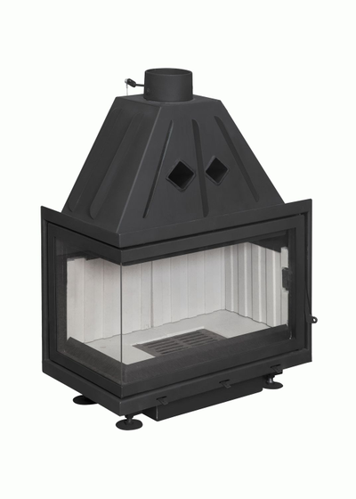 Каминная топка Экокамин Альфа 700 L два стекла левая