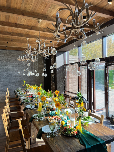 Декор длинного стола "Сочный лимон"