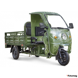 Грузовой электротрицикл Rutrike D4 NEXT КАБИНА 1800 60V1200W зеленый