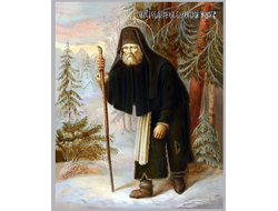 Серафим Саровский, святой преподобный. Рукописная икона.