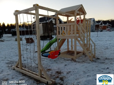 Детская площадка Савушка Мастер 4 + качели-гнездо