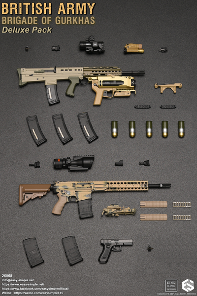 Боец бригады гуркхов Британской армии - Коллекционная ФИГУРКА 1/6 British Army Brigade of Gurkhas Deluxe Pack (26068) - Easy&Simple
