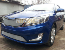 Защита радиатора KIA RIO 2011-2014 chrome низ