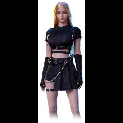 Женский стильный черный костюм с юбкой- 1/6 Female fashion street wear (3S0045) - 3STOYS
