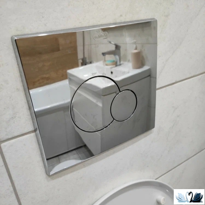 Комплект ПЭК Santeri Альфа 1.3815.9.S00.00B.0. Инсталляция с кнопкой (хром, глянец) и подвесной унитаз с сиденьем без микролифта