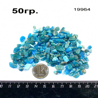 Апатит натуральный голубой: арт.19964 - россыпь для декорирования