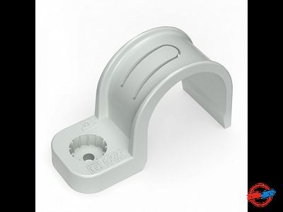 Крепеж-скоба пластиковая односторонняя серая (50шт) Промрукав