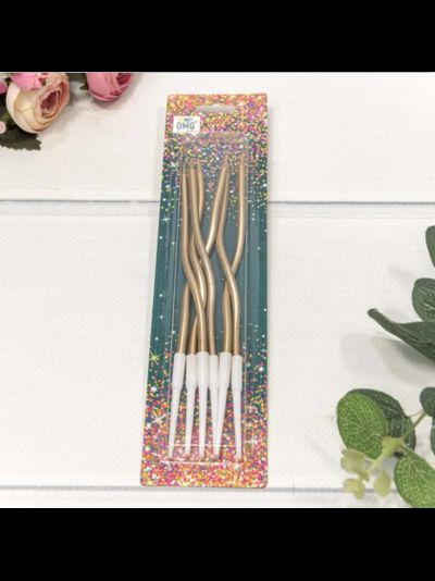 Набор свечей для торта "Спираль" (6 шт), 13см