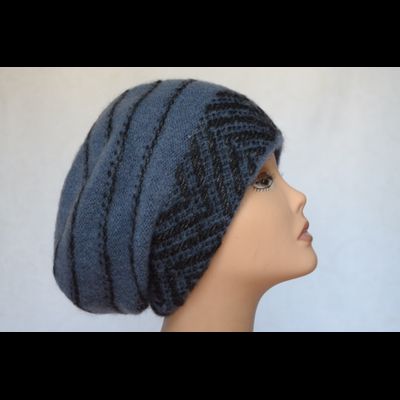 Голубой берет для женщин Vizio Италия 5854 вязаный