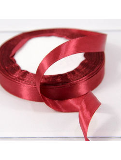 Лента атласная 12мм (152, винная), 22,9м