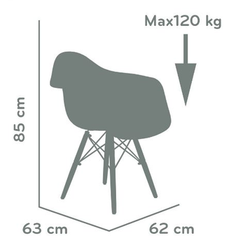 Кресло N-14 WoodMold BR пластик черный