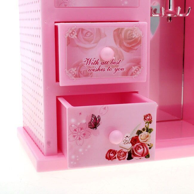 Шкатулка музыкальная с балериной для бижутерии "Шкафчик"