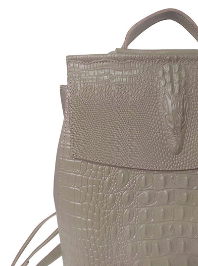 (АРТИКУЛ: 9038/51) ЖЕНСКИЙ РЮКЗАК СРЕДНЕГО РАЗМЕРА, НАТУРАЛЬНАЯ КОЖА ПОД КРОКОДИЛА, БЕЖЕВЫЙ "КОФЕ С МОЛОКОМ"