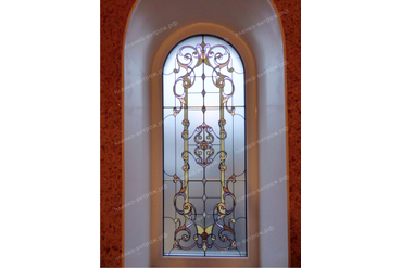 пленка витраж для окна в доме - фото 2