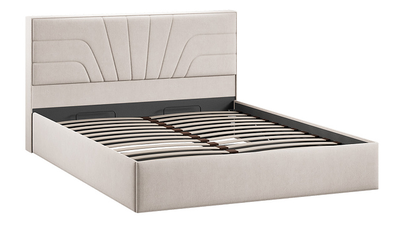 Спальня ПАНДОРА - Кровать c подъемным механизмом Тип 1 Велюр Мокко светлый