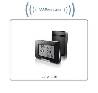IP видеоняня WiFi (Настольные часы - метеостанция с внешним датчиком температуры, охранная видеокамера) с аккумулятором и с DVR, Full HD 1 Mp (HDSmartIPC)