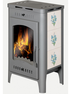 Печь-камин Бавария Оптима "Незабудка" с плитой РК 049Н