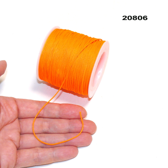 Шнур нейлоновый арт.20806: цвет "оранжевый неон" - ф 1мм