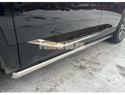 Защита штатного порога труба ПапаТюнинг для GAC GS8 2023-