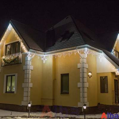 Бахрома 3*0.6 м БЕЛЫЙ ХОЛОДНЫЙ, постоянное свечение IP 65, резина