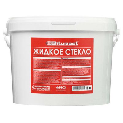 Жидкое стекло натриевое BITUMAST 15 кг