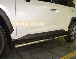 Защита штатного порога труба d60 для Toyota RAV4 (2019-...)