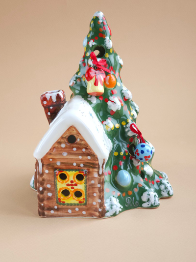 Ёлочка с подарками (подсвечник)