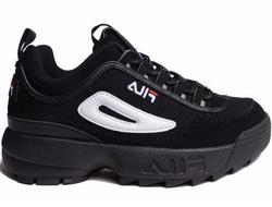 Fila Disruptor 2 Черные замшевые с белым (36-46)