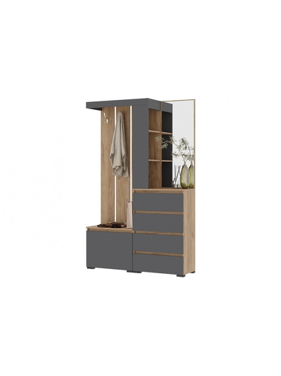 Хелен ПР 01 прихожая Дуб Крафт золотой/Графит