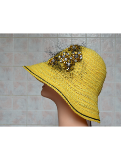 Шляпа с камнями женская модная из коллекции летних шляп с камнями 2017