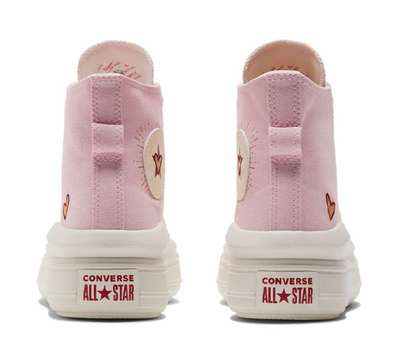 Converse All Star Move Valentines Day светло-розовые высокие