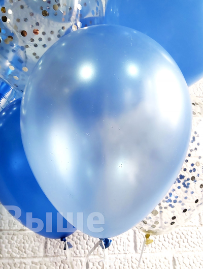 Сет "Небесное серебро" (10 шариков + 1 цифра)