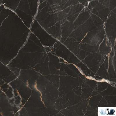 Керамогранит Eurotile Mirra Black Pol 60x60 см 7930138705320, черный, глянцевый