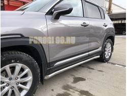 Защита штатного порога труба d60 для Changan CS35 Plus (2019-...)