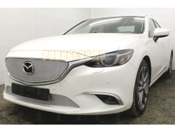 Защита радиатора Mazda 6 2015-2018 (Activ) chrome низ PREMIUM