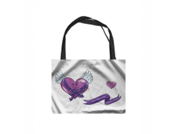 Сумка-шоппер горизонтальная #21 на День влюблённых, 14 февраля