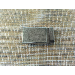 Пряжка на ремень металлическая 40x70мм глянцевая серый