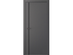 Дверь Модель F-5 Графит, Черный Молдинг