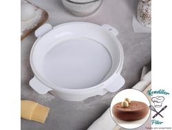 Форма для муссовых десертов и выпечки «Круг», 23,5×23,5 см, внутренний d=16 см, цвет белый