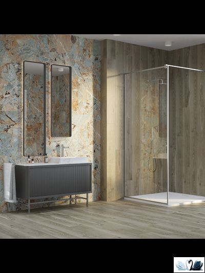 Керамогранит Creto Deniza Молочный 20х120 см мат.