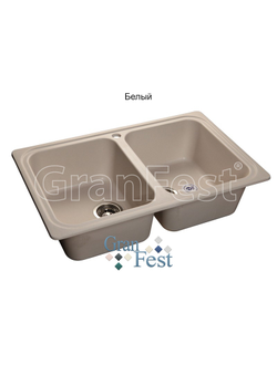 Мойка из искусственного камня Granfest STANDART GF-S780K двойная с сифоном