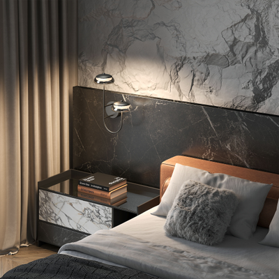 Настенный светильник со стеклянным плафоном 50388/2 LED черный