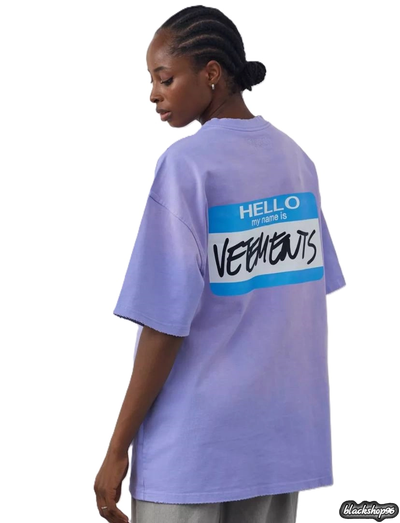 Футболка Vetements HELLO Purple (S, M, L, XL)