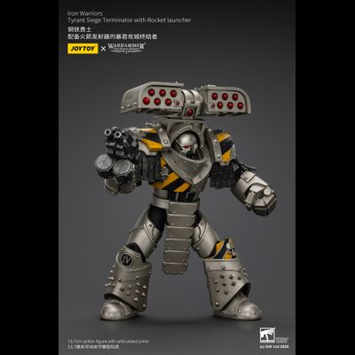 Осадный терминатор-титан Железных Воинов (Warhammer Horus Heresy) - КОЛЛЕКЦИОННАЯ ФИГУРКА 1/18 Iron Warriors Tyrant Siege Terminator with Rocket Launcher (JT01475) - JOYTOY