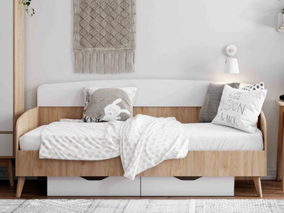 Калгари молодежная комната Кровать 2000х900 Матрасное основание включено два выкатных ящика