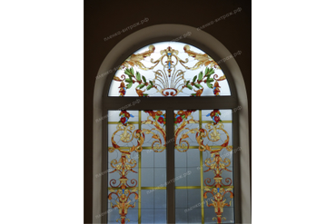 Витраж на пленке для окна в доме