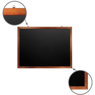 Доска для мела магнитная BRAUBERG, 90х120 см, черная, деревянная окрашенная рамка, , 236893