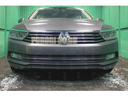 Защита радиатора Volkswagen Passat B8 1.4 TSI 2014- (3 части) black